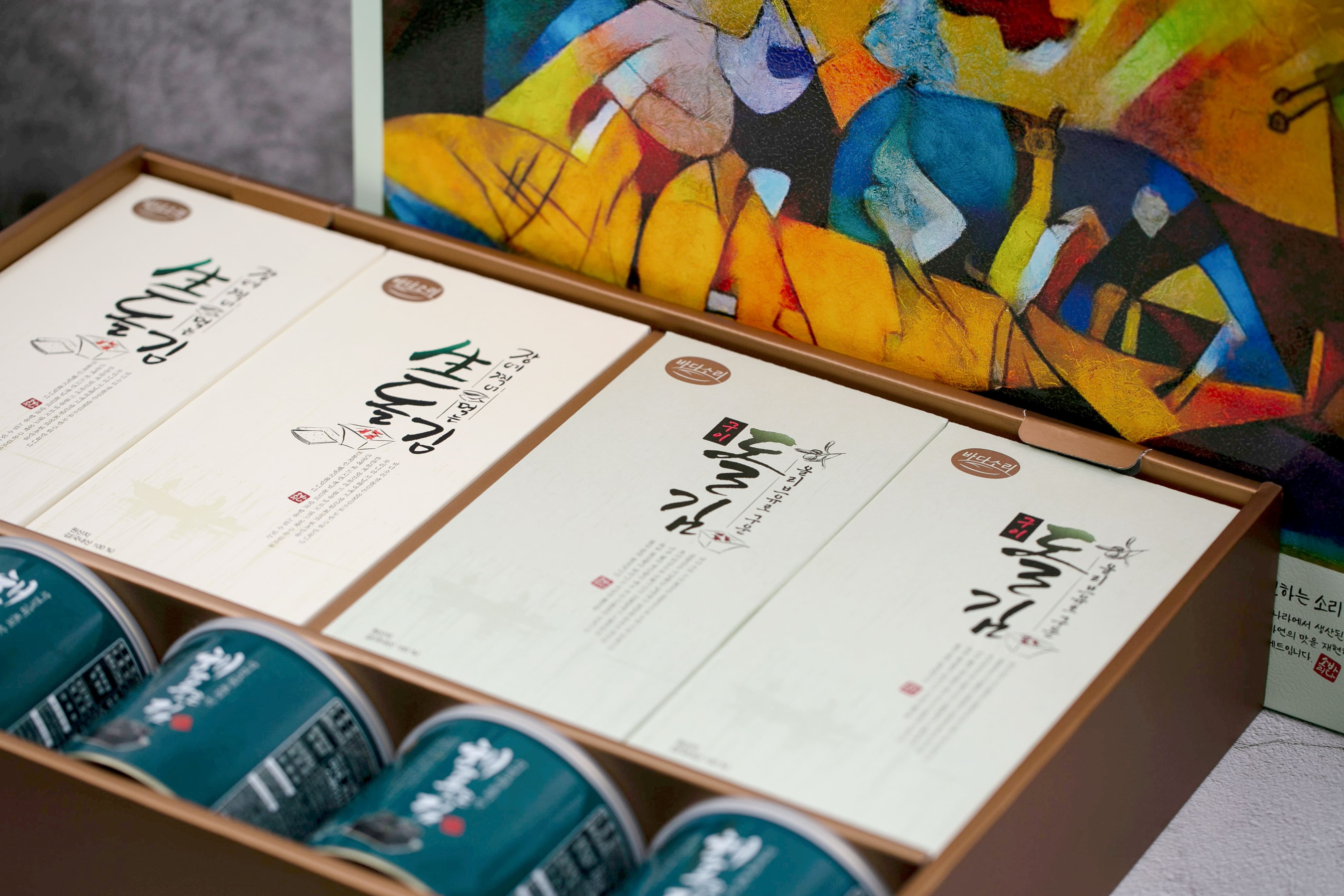 바다소리 구이돌김 종합1호 프리미엄 선물세트 (+전용 부직포 가방) 곱창돌김 캔김 - 상세 이미지 2