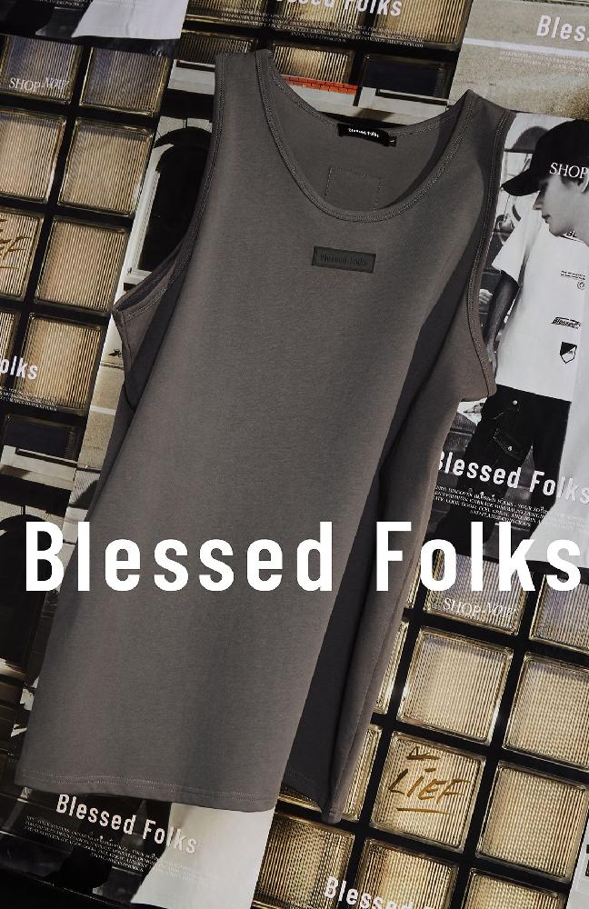 Blessed Folks 남성 헤비 코튼 민소매 나시 짐웨어 캐주얼 피트니스 스포츠웨어 - 상세 이미지 3