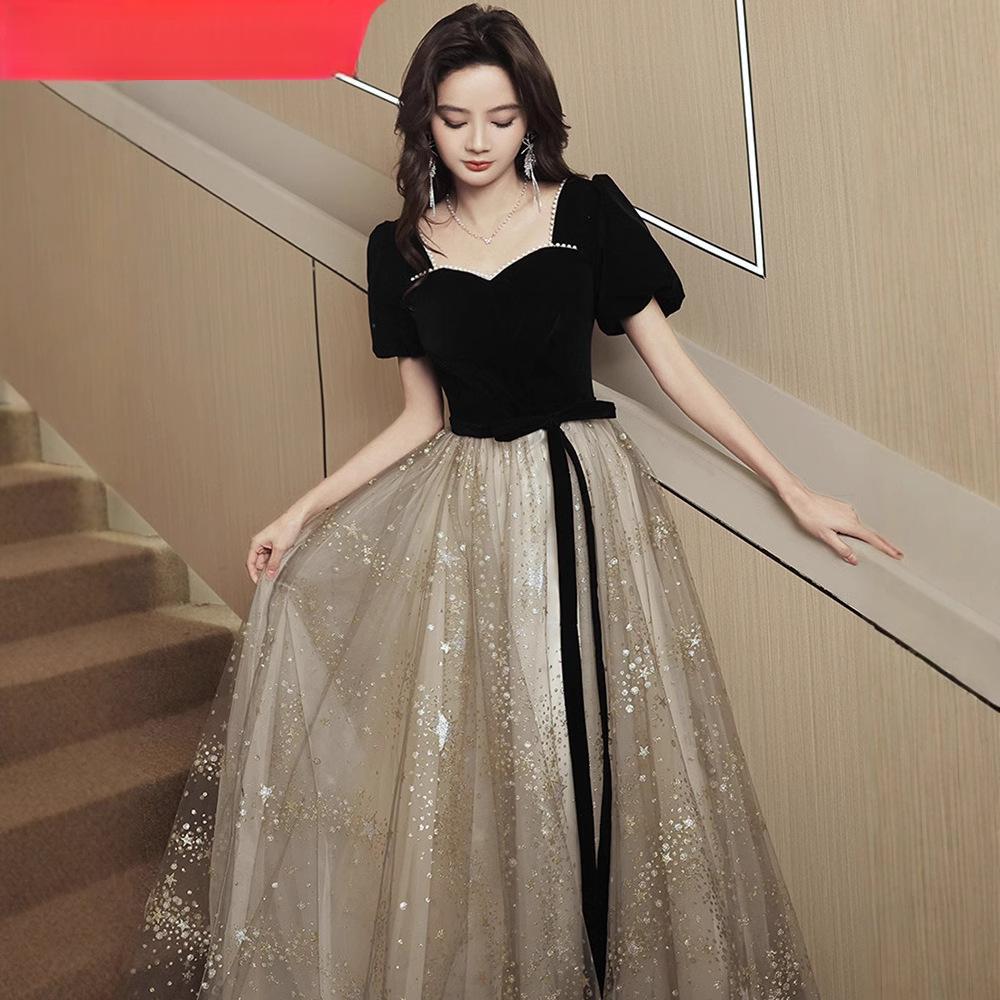 블랙 드레스 연주회 이브닝 피로연 2부 시상식 스파클링블랙 XS - 상세 이미지 3