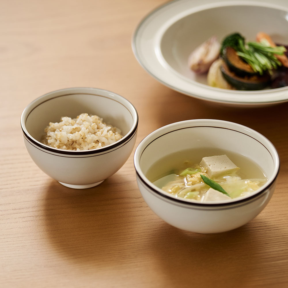 윤도자기 코지 국산 공기대접 세트 밥그릇 국그릇 제품 이미지