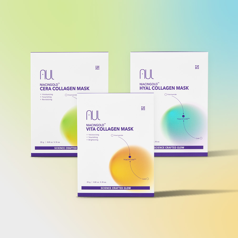 에이유엘 (30매) 1일 1팩 나이아신골드 콜라겐 마스크 3종 골라 담기ㅣ광채 / 영양 / 보습 - 상품 이미지