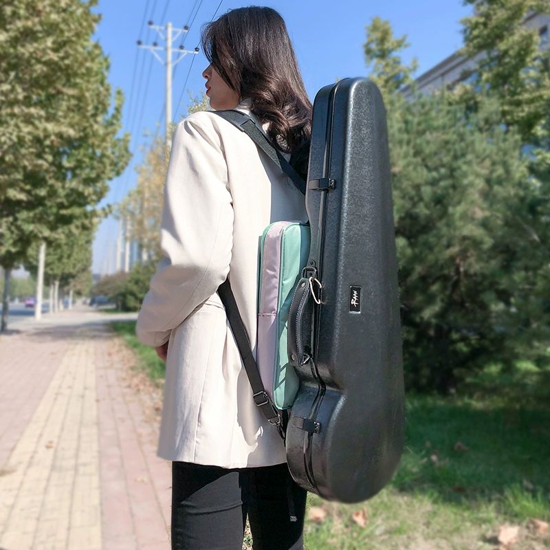 바이올린 악보가방 에어 후면걸이 파우치 공간활용쿠션 두꺼운 기타가방 블랙 - 상세 이미지 4