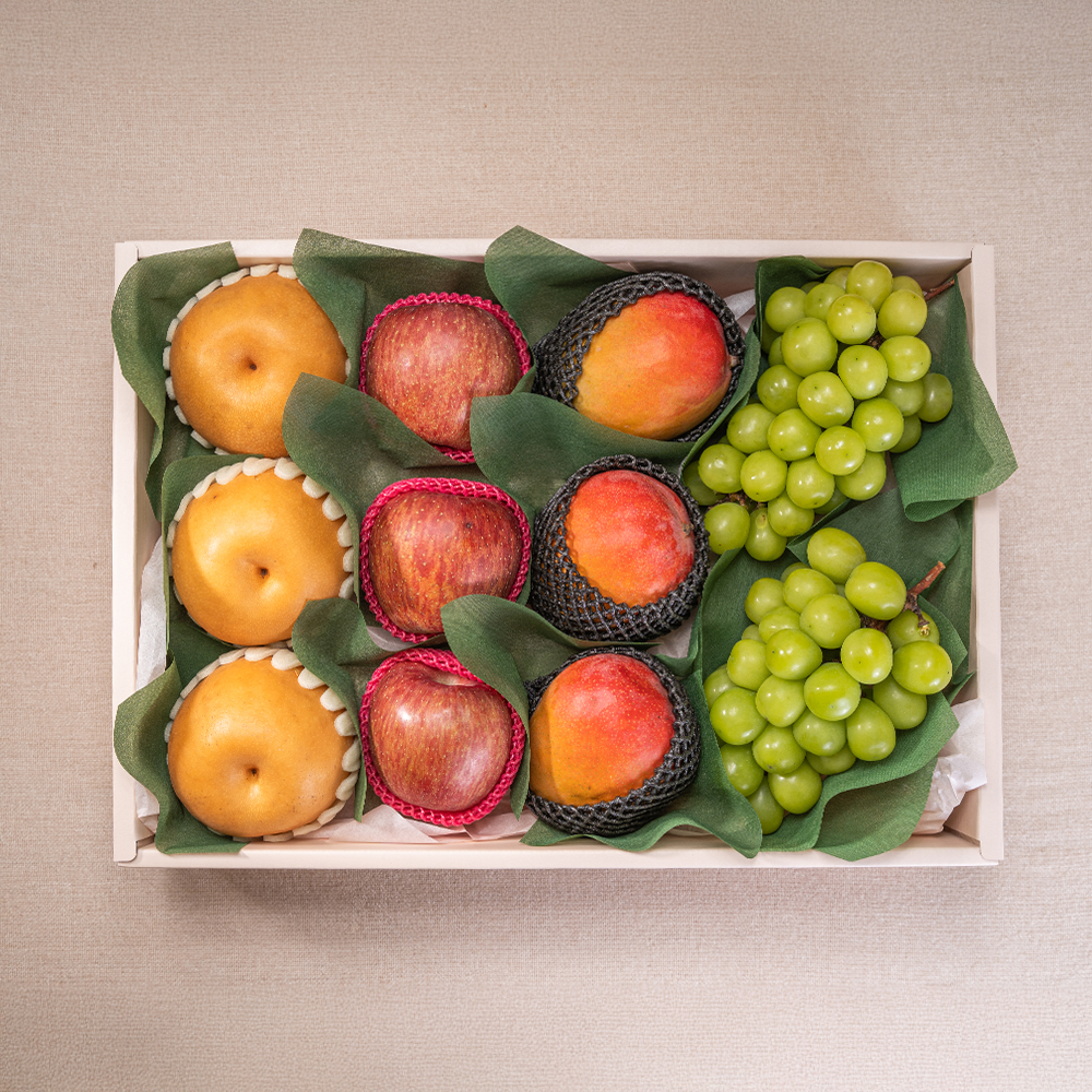 [추석 과일 선물세트] 프리미엄 배 사과 애플망고 샤인머스켓 11과 [보자기 포장, 무료배송]