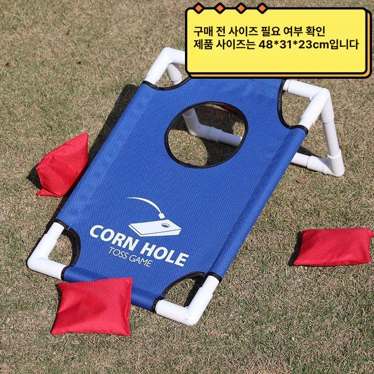 콘홀 보드게임 모래주머니 놀이 실내 실외 던지기 레드 바닥판 2개 +샌드백 8개 - 상세 이미지 4