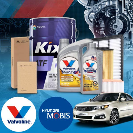 [자체제작]카샤 기아 로체 2.0 가솔린 발보린 터보 GX7 5W30 엔진오일 모비스 정품 필터(에어 오일) 킥스 미션오일 20L 3종세트