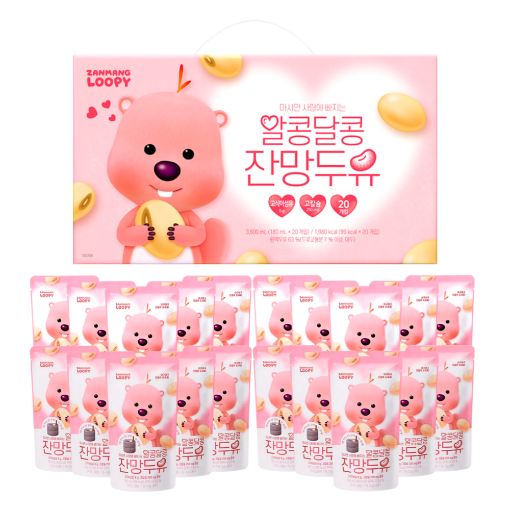 연두 잔망루피 알콩달콩 잔망두유 오리지널 180ml - 메인 이미지