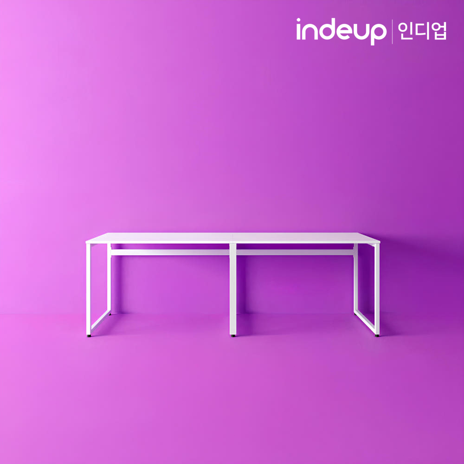 인디업 2200 2인용 책상 컴퓨터책상 공부방 2인 와이드 대형 철제 - 상품 이미지