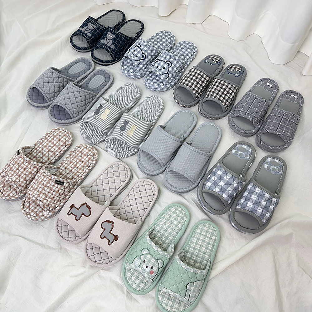 거실 실내화 층간소음 실내 면 슬리퍼 실내용 3중 쿠션 거실화