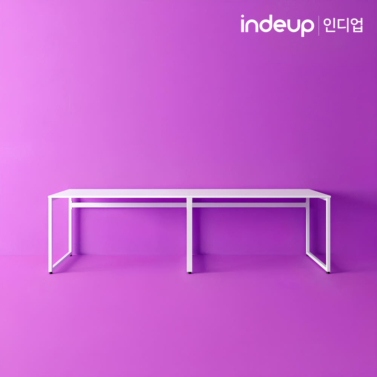 인디업 2600 2인용 책상 컴퓨터책상 초대형 와이드 서재 2인 철제 - 메인 이미지