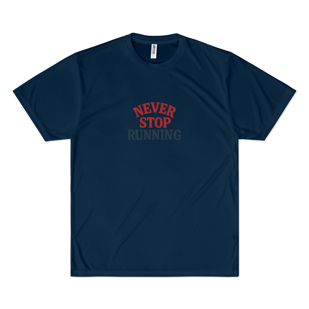 BLUEDUCKS _ 스탠다드핏 폴리 드라이 경량 반팔 티셔츠 (공용)_Never Stop Running _ 러닝 - 상세 이미지 3