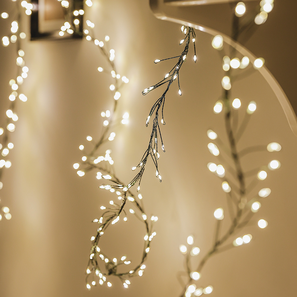 윈터스케치 크리스마스 트리 지네 전구 LED 5배 촘촘한 전구색 클러스터 1000구