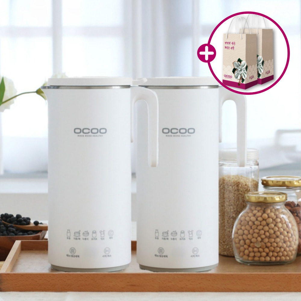 [최고의 건강! 추석선물세트] 오쿠 저소음 두유제조기 BM900 2대 쇼핑백 증정 치매예방