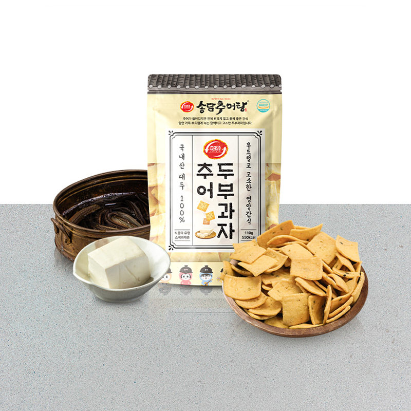 국내산 미꾸라지 두부 과자 스낵 칼로리낮은 건강한 임산부 간식 뚜부 과자 110g 5+5봉 - 상세 이미지 2