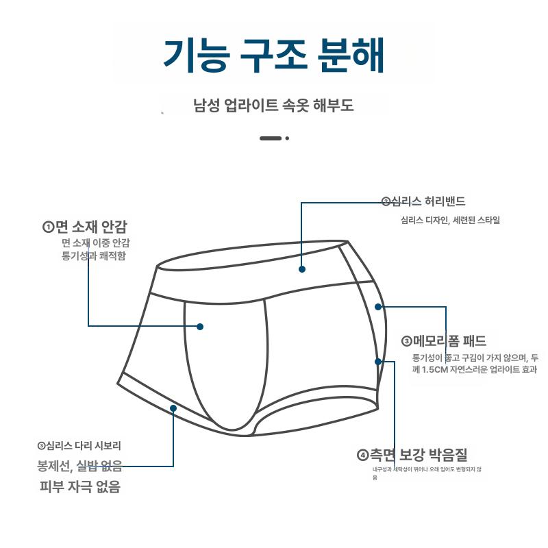 엉뽕팬티 엉덩이 뽕팬티 쿠션감 힙업 사각빤스 자전거 피부색 M - 상세 이미지 3