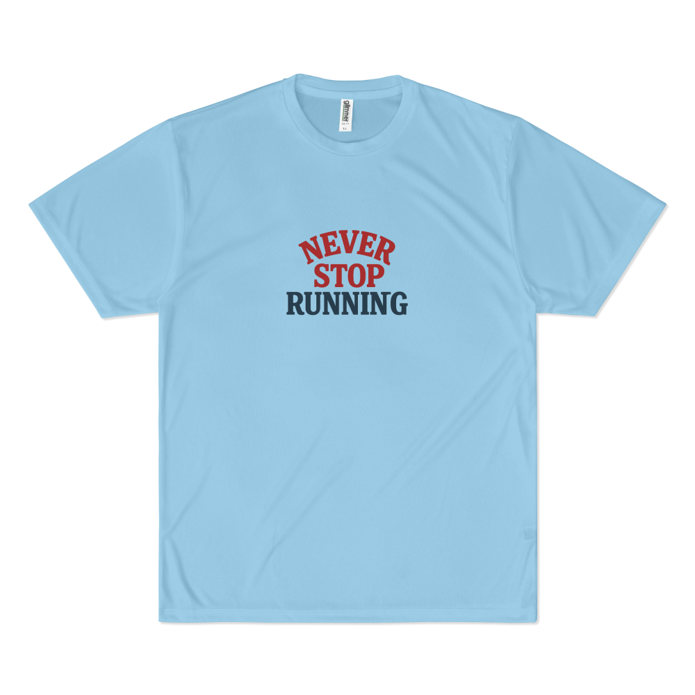 BLUEDUCKS _ 스탠다드핏 폴리 드라이 경량 반팔 티셔츠 (공용)_Never Stop Running _ 러닝 - 상세 이미지 5
