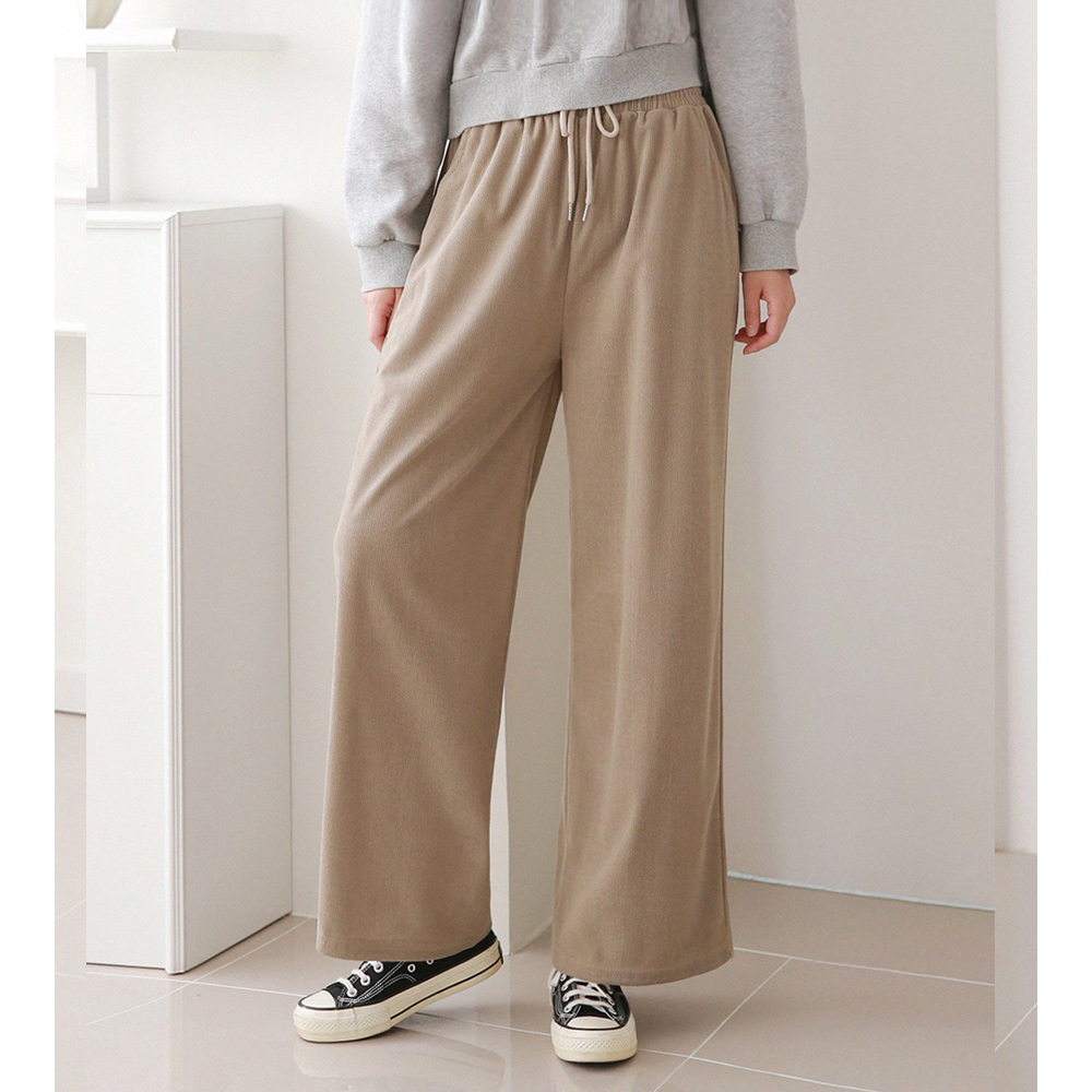 골덴 밴딩 와이드팬츠 원데이핏 ONeday fit - 상품 이미지