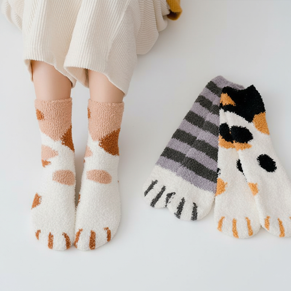 귀여운 손잡는 수면양말 커플 선물 우정 웃긴 양말 자석 고양이수면양말