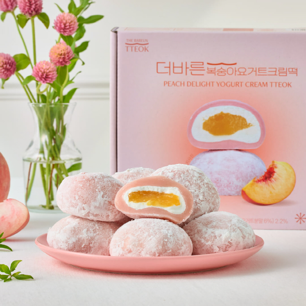 더바른떡 상큼 복숭아요거트크림떡 개별포장 아이스크림떡 떡 선물 - 메인 이미지