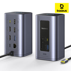 베이스어스 도킹스테이션 USB 허브 노트북 멀티 포트 C타입 12포트 스... 개봉기 | 실사용 후기 - 상품 이미지 3