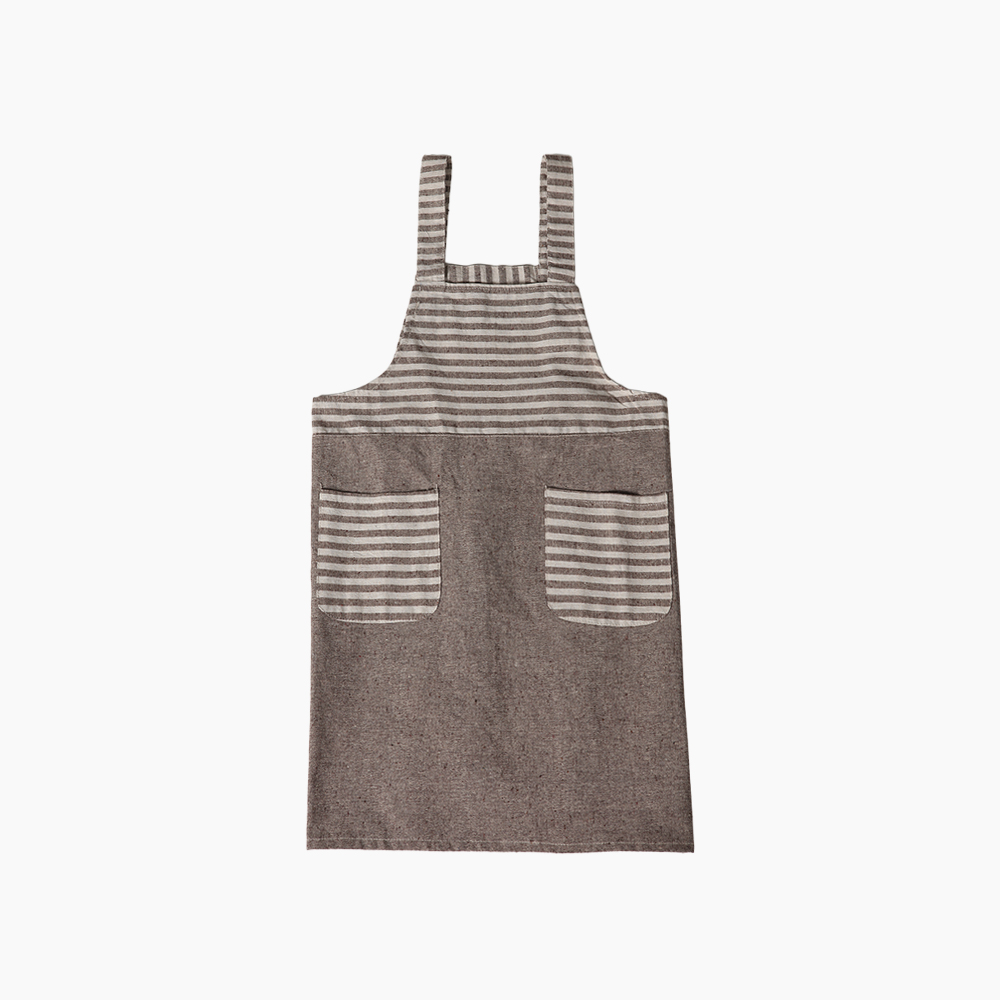 TUPO 앞치마 스트라이프포켓 커피 5076.7792, 롱