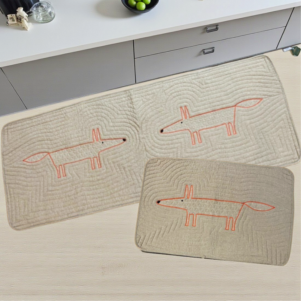 홈집합 고급 여우 퀼트 면 발매트 미끄럼방지 빨아쓰는 주방 화장실 배란다 매트 40x60 - 상세 이미지 2