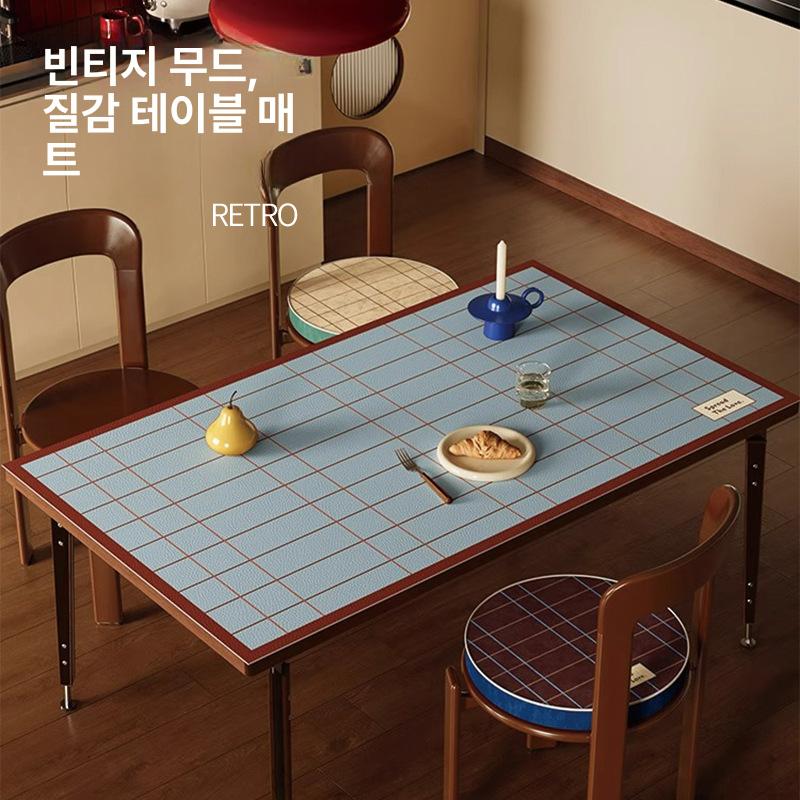 방수 테이블 매트 식탁 보호 인테리어 패드 로스티드레드 50x100cm - 상세 이미지 2