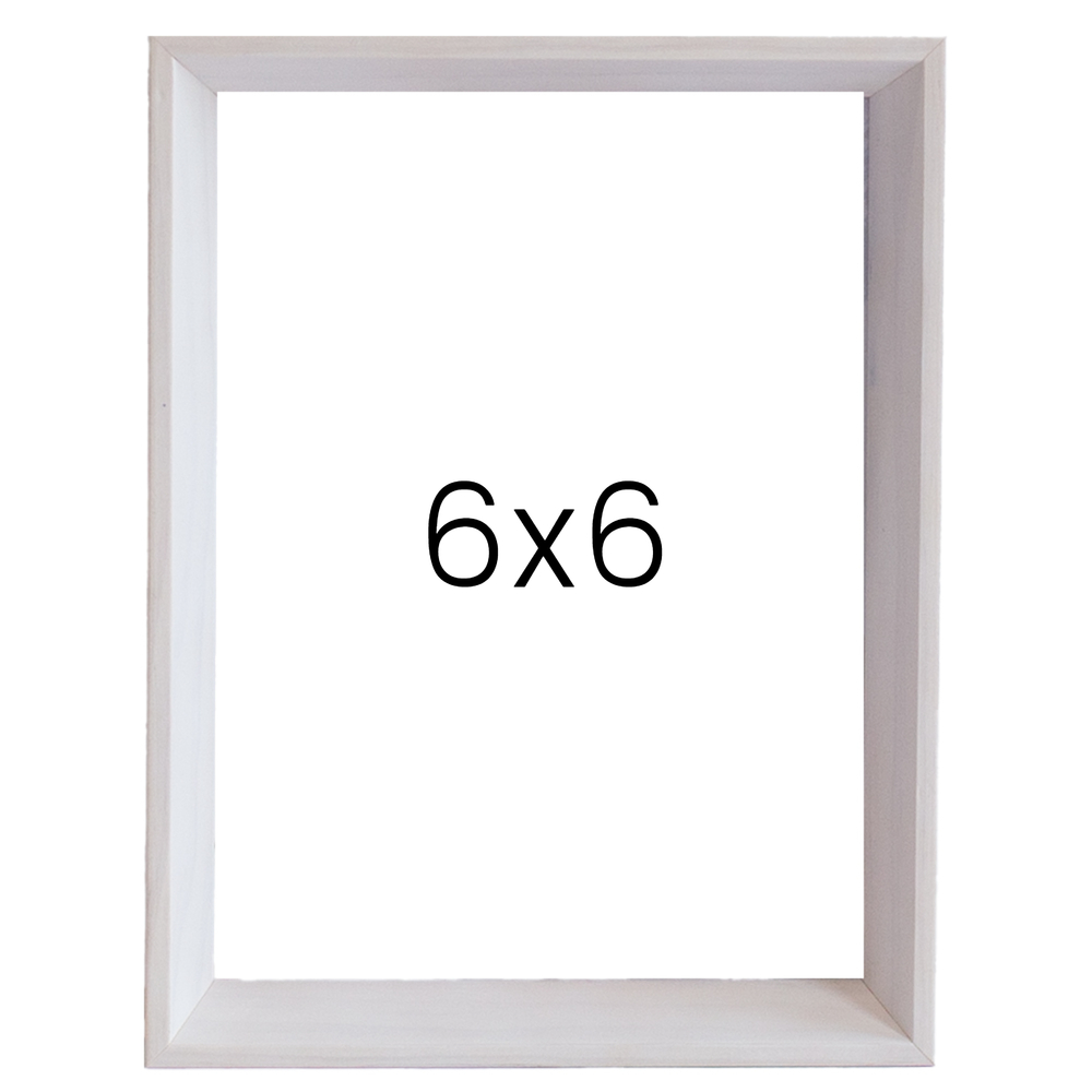 5mm트윈 나무액자 사진액자 웨딩 포토테이블 인화 탁상 소형 6x6 152x152mm, 화이트 - 메인 이미지