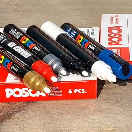 유니 데코펜 포스터마카 포스카-중간닙(~2.5mm) 6개입