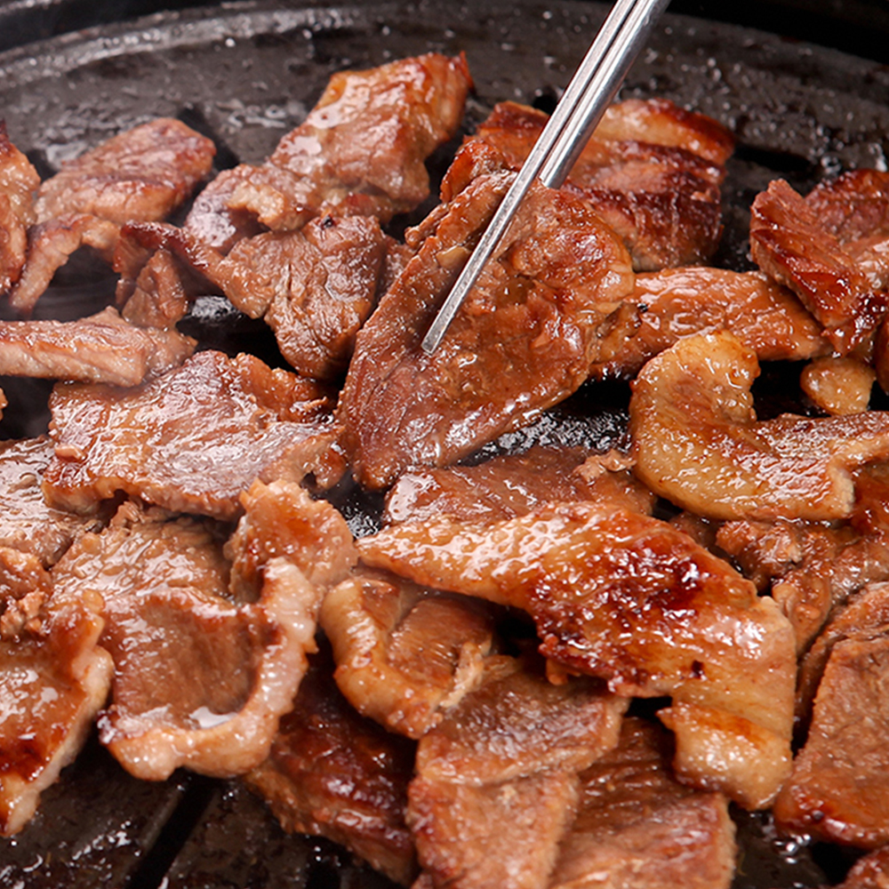 돼지주물럭 간장돼지불고기 제주 흑돼지 왕구이 갈비 밀키트 1kg, 1개 - 상세 이미지 4