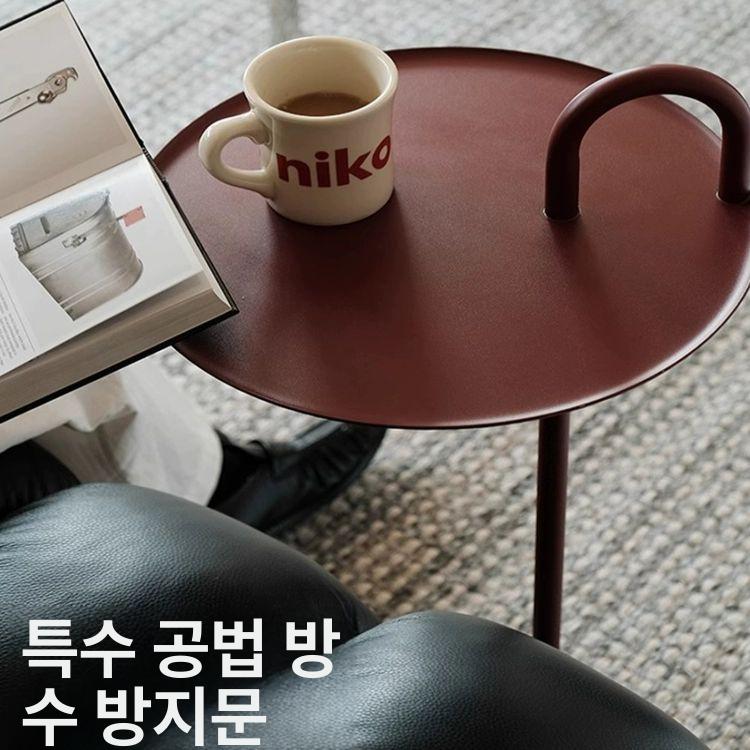 모던 보울러 사이드 테이블 소파 보조 티테이블 나이트블랙 - 상세 이미지 5
