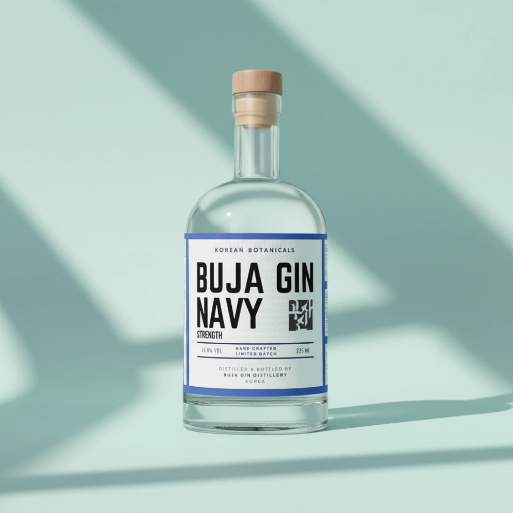부자진 네이비스트랭스 58.8도 하이볼 진 고급 증류주 (BUJA GIN) 525ml, 1개 - 메인 이미지