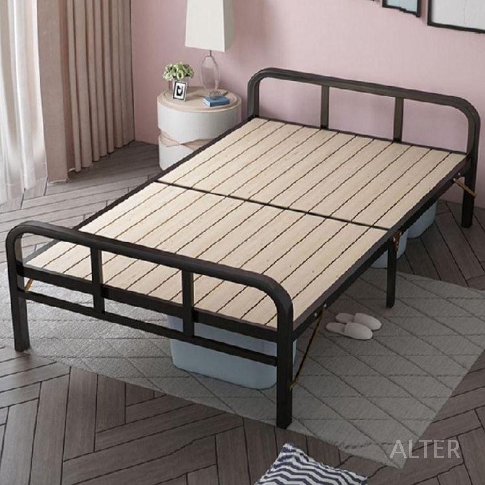 야외 마당 평상 베드 간이 폴딩 휴식 활용 공간 원목 침대판 80cm - 상세 이미지 2