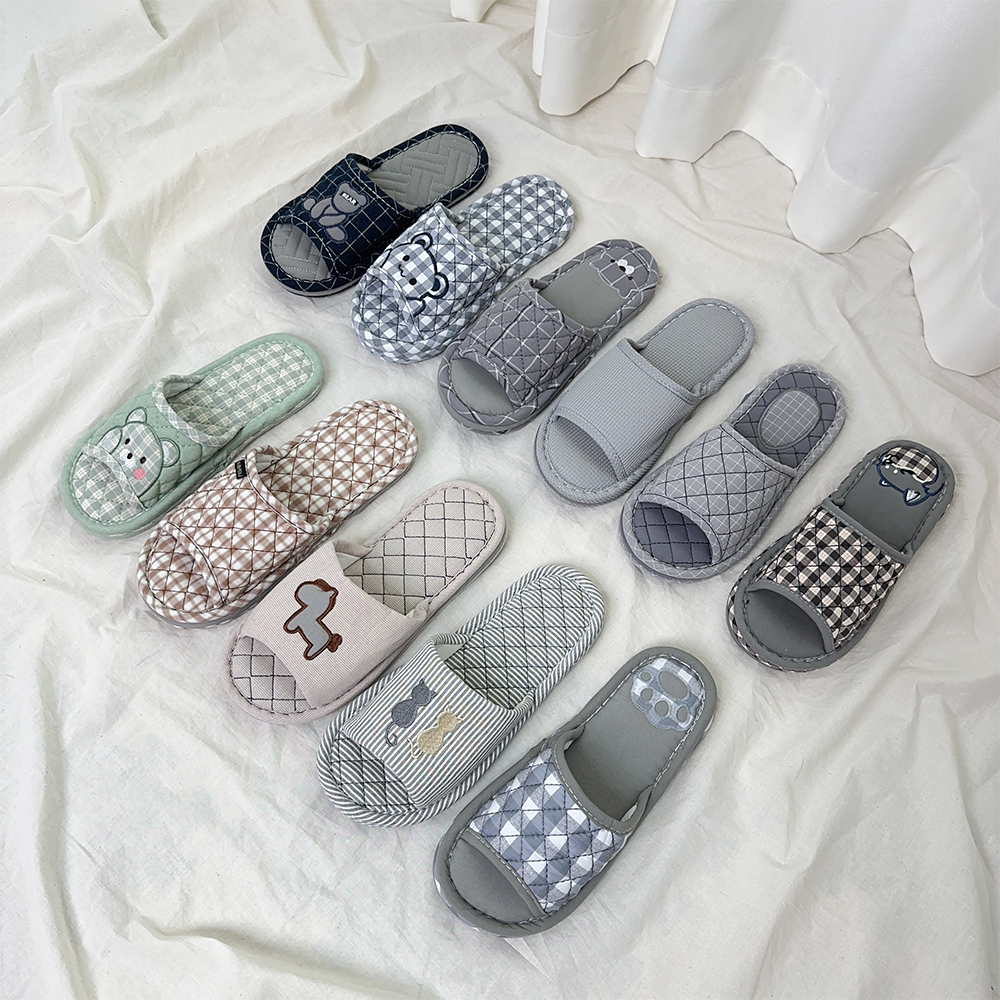 거실 실내화 층간소음 실내 면 슬리퍼 실내용 3중 쿠션 거실화