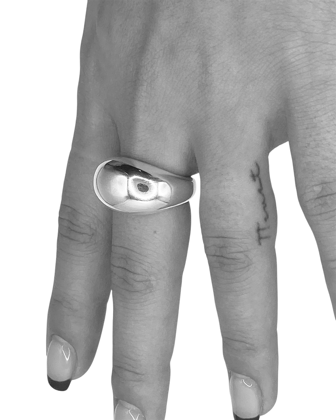 [Classic Bold Point Ring] 클래식 디자인 볼드 데일리 실버링 데시레아 - 상세 이미지 5