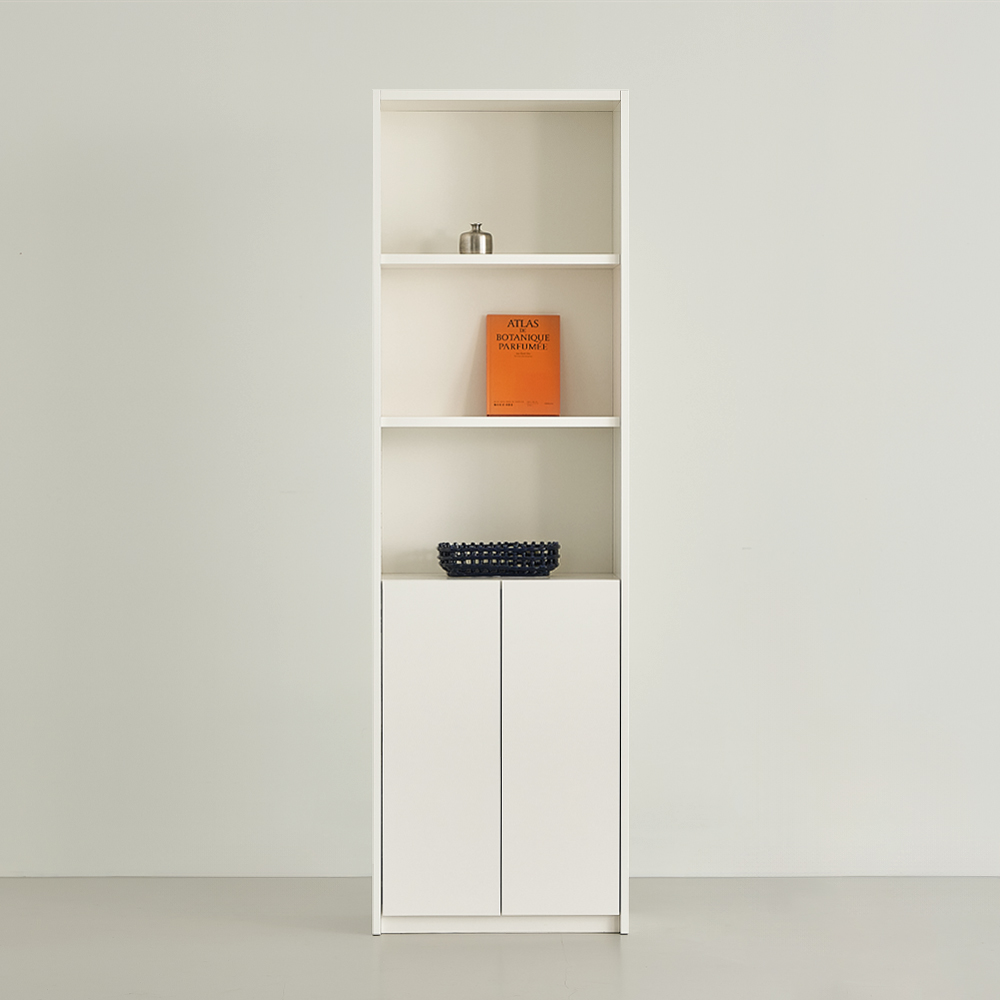 루베오 책장 600 (하부 2단 도어형), 5단, 화이트