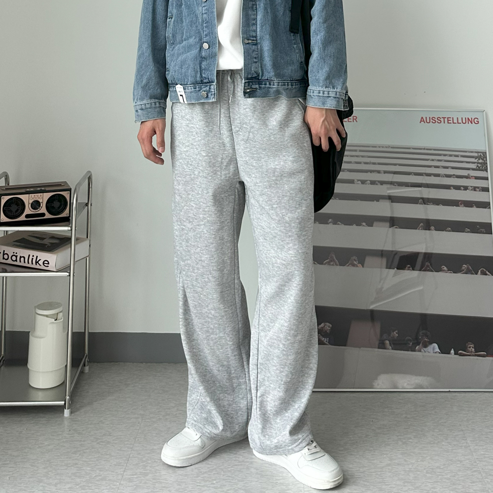 남자 바지 9부 10부 면 바지 밴딩 벌룬 팬츠 남자와이드팬츠 - 상품 이미지