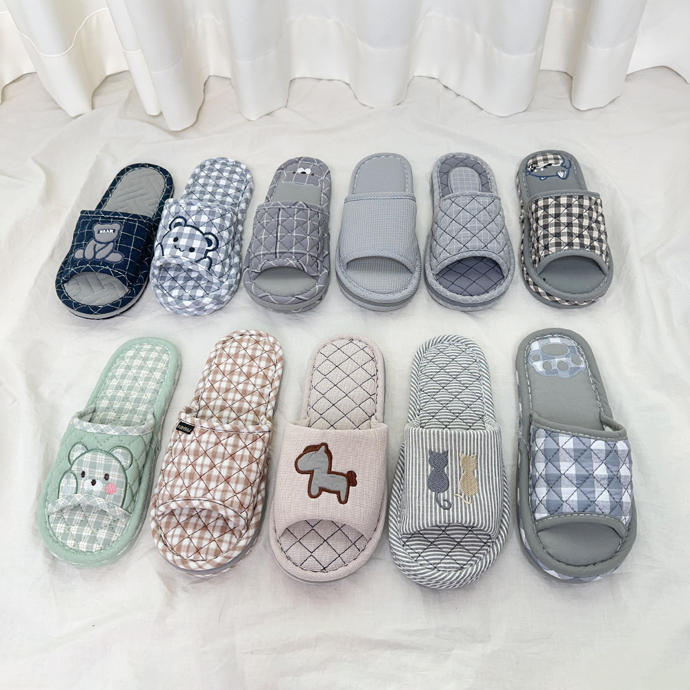 거실 실내화 층간소음 실내 면 슬리퍼 실내용 3중 쿠션 거실화