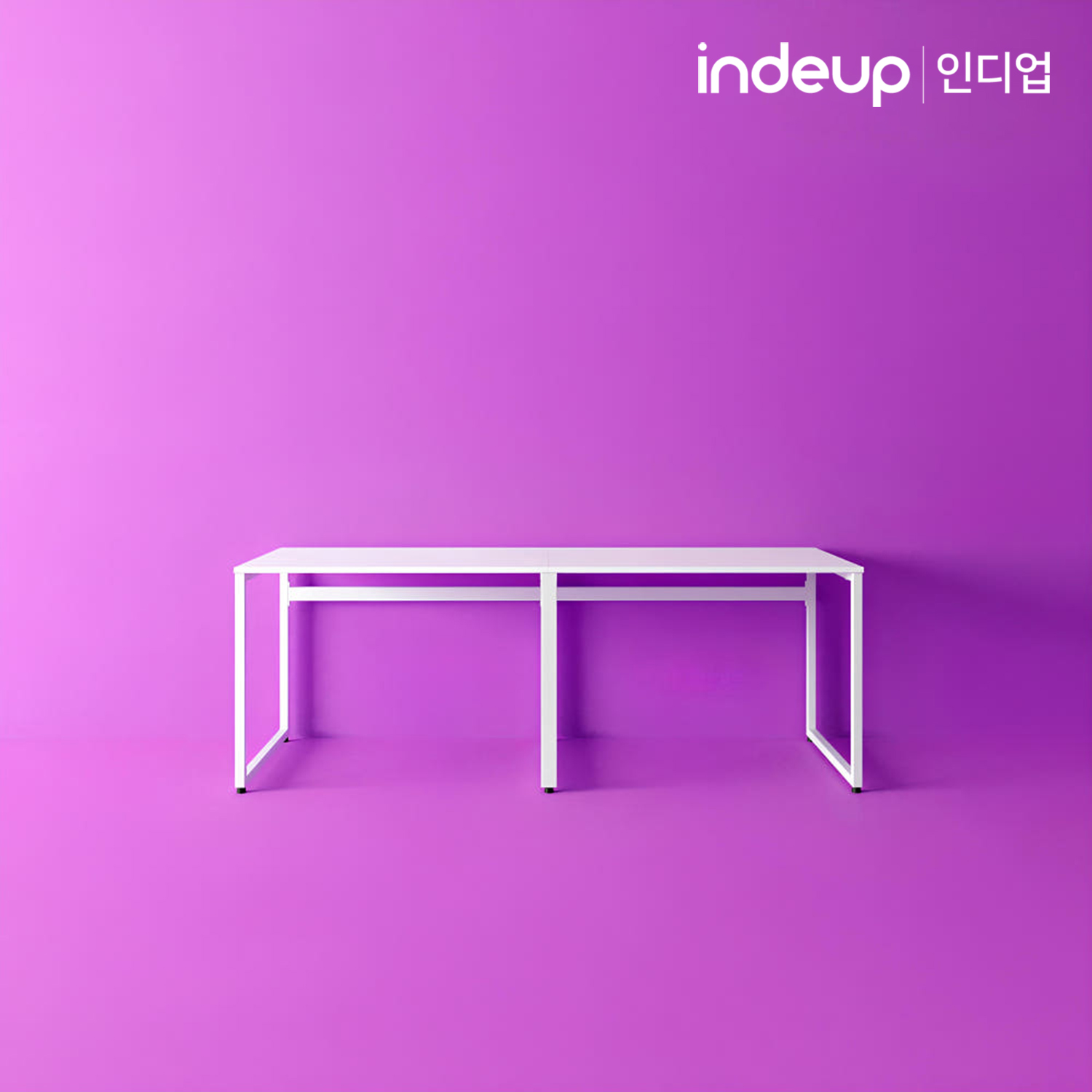 인디업 2000 2인용 책상 컴퓨터책상 학생 부부 거실 넓은 대형 철제 - 메인 이미지