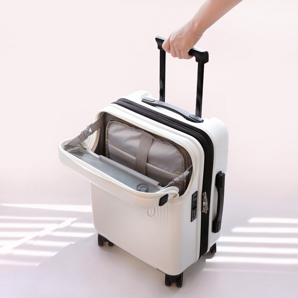 롤라루 51cm(20인치) 기내용 캐리어 확장형 여행가방 오프너