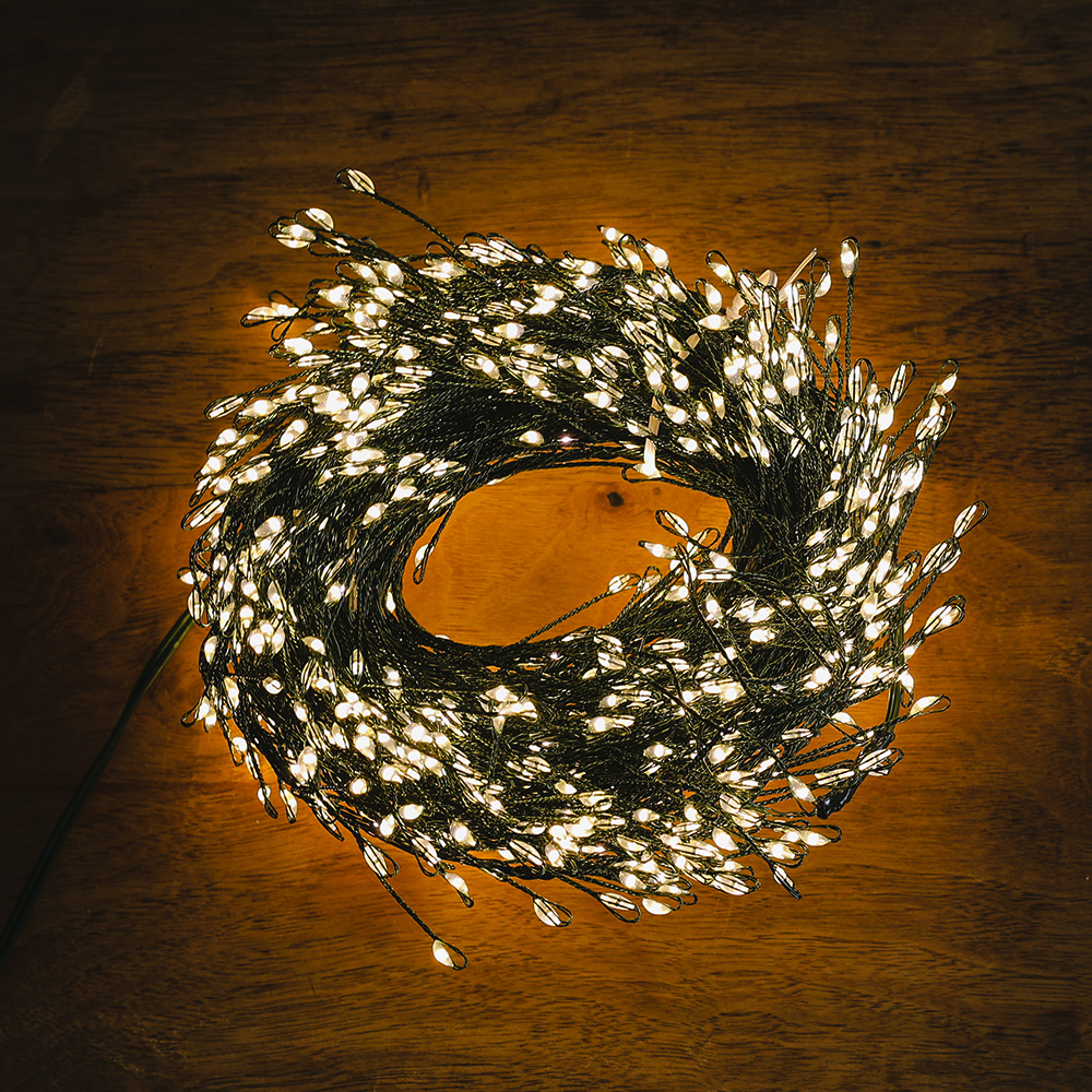 윈터스케치 크리스마스 트리 지네 전구 LED 5배 촘촘한 전구색 클러스터 1000구