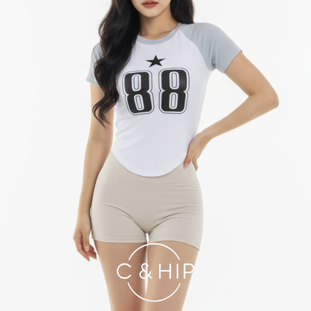 88 레글런 나그랑 굴림 크롭 반팔 반소매 티셔츠 3color - 상품 이미지