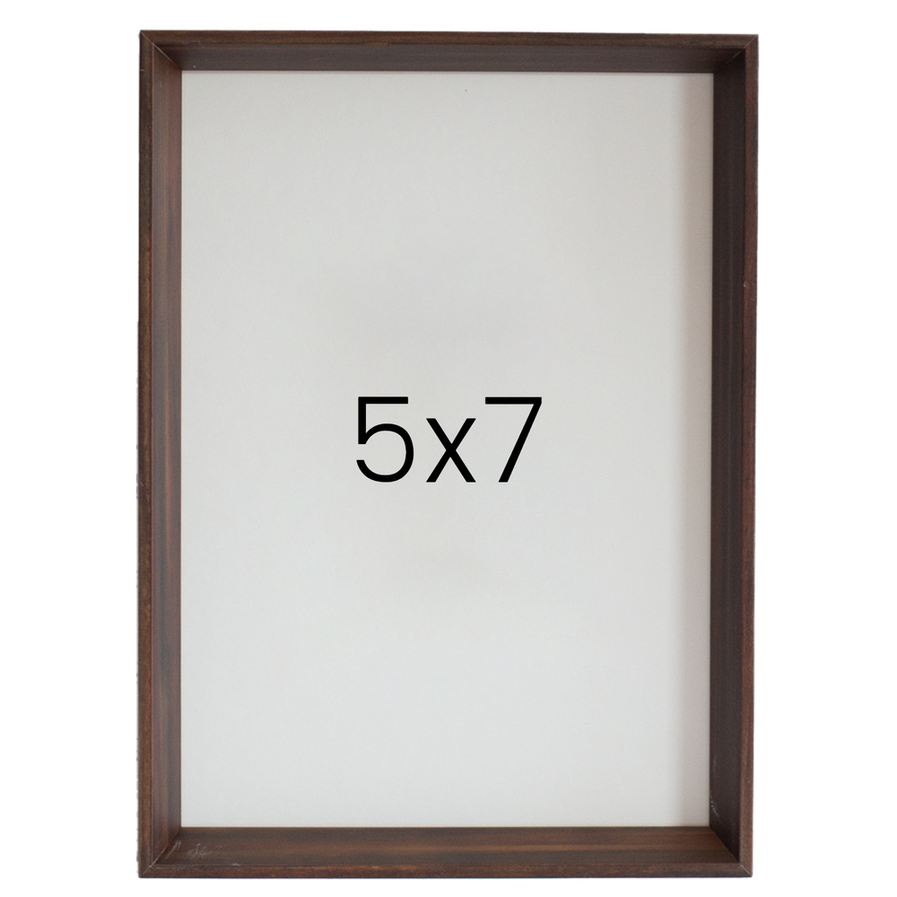 5mm트윈 나무액자 사진액자 웨딩 포토테이블 인화 탁상 소형 5x7 127x177mm, 진밤 - 메인 이미지