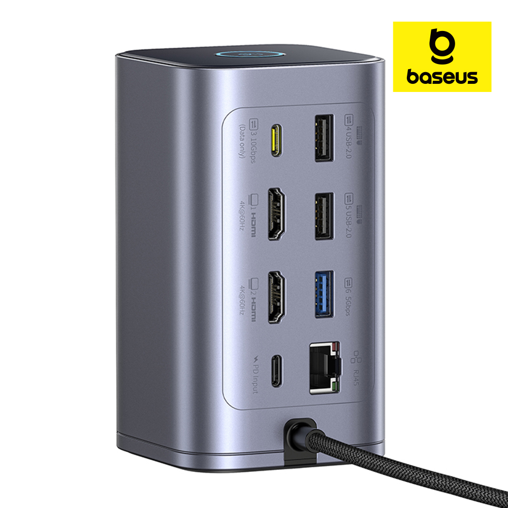 베이스어스 도킹스테이션 USB 허브 노트북 멀티 포트 C타입 12포트 스페이스메이트 노모스