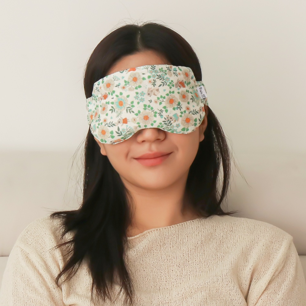 더따숨 눈찜질팩 냉온 온열 비강 황토 팥 곡물찜질팩 클래식 소형 소프트화이트 이미지 7