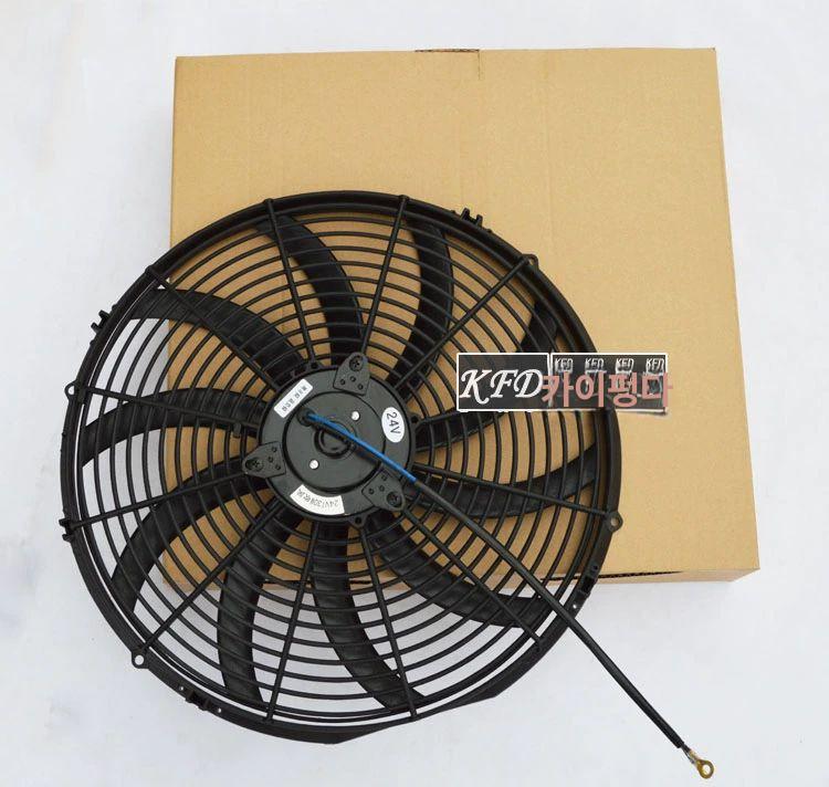 16인치 130w 라디에이터 스위치 레이싱 장착 블레이드 응축기 팬 미션쿨러 오일쿨러 12V 130W 송풍기 - 상세 이미지 2