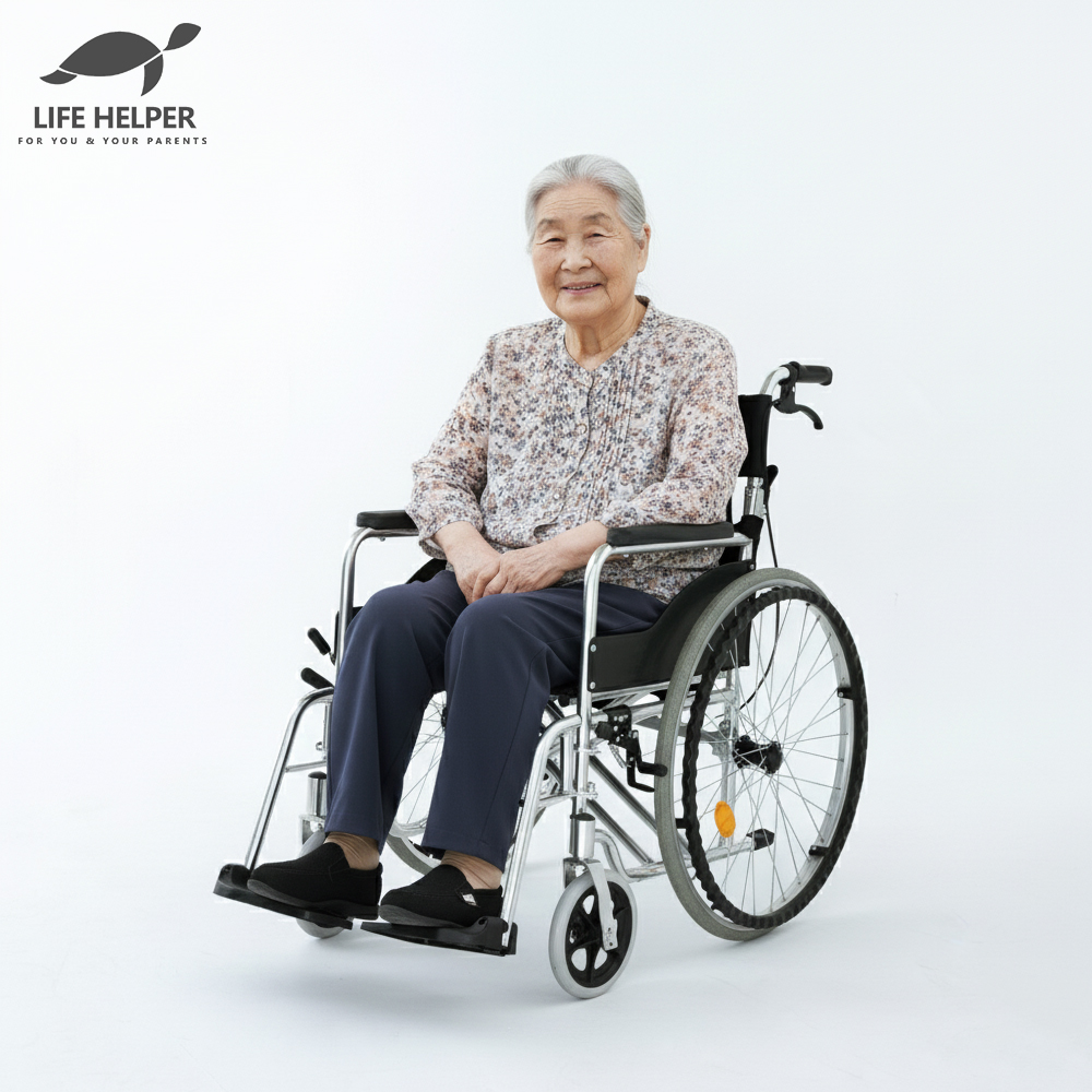 A1 접이식 수동 휠체어 경량 가벼운 알루미늄 가정용 병원 장애인 노인 ( 대여 아님 ) - 상세 이미지 2