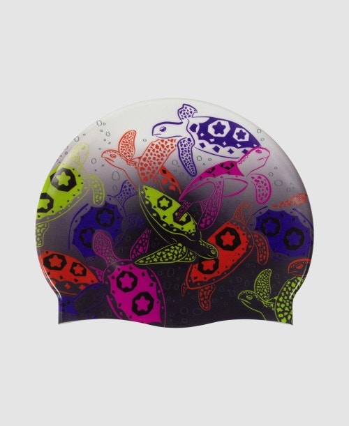 아레나 HD Adult Swimming Cap - Sea Turtles - 상세 이미지 2