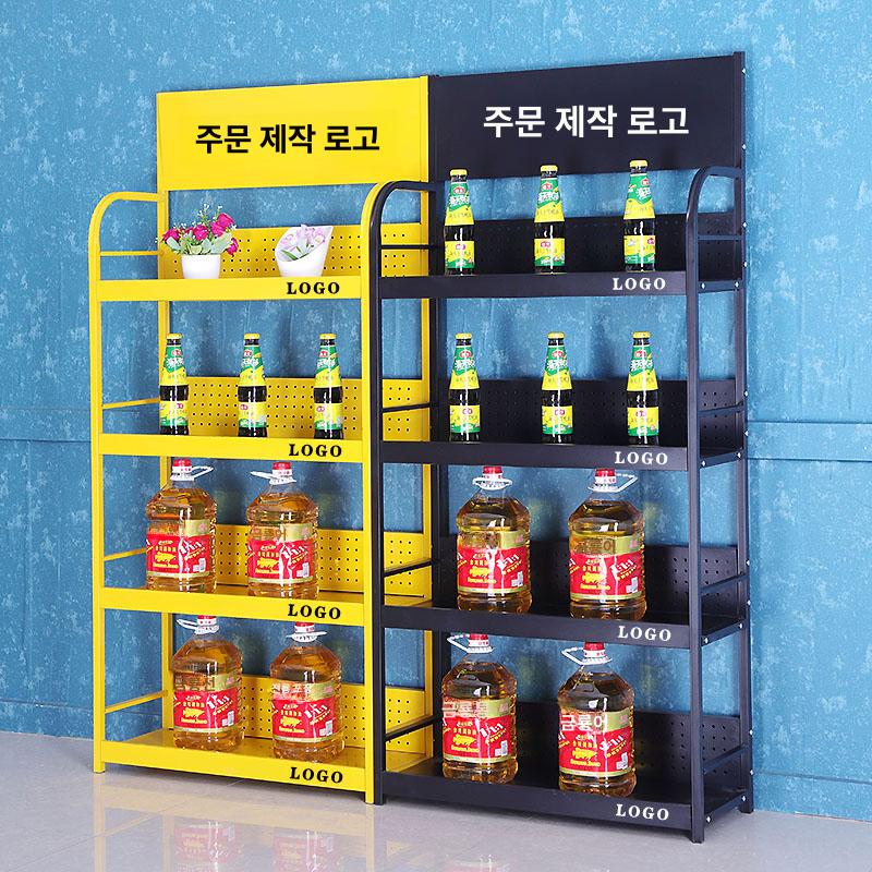 편의점매대 과자진열대 철제 수납대 가정용 수납 진열장 두꺼운 레드 60x30x170 4층 - 상세 이미지 2