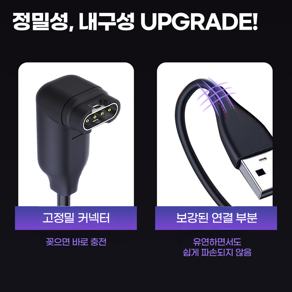 가민 충전기 충전케이블 워치 데이터 동기화 17cm 각도 - 상세 이미지 4
