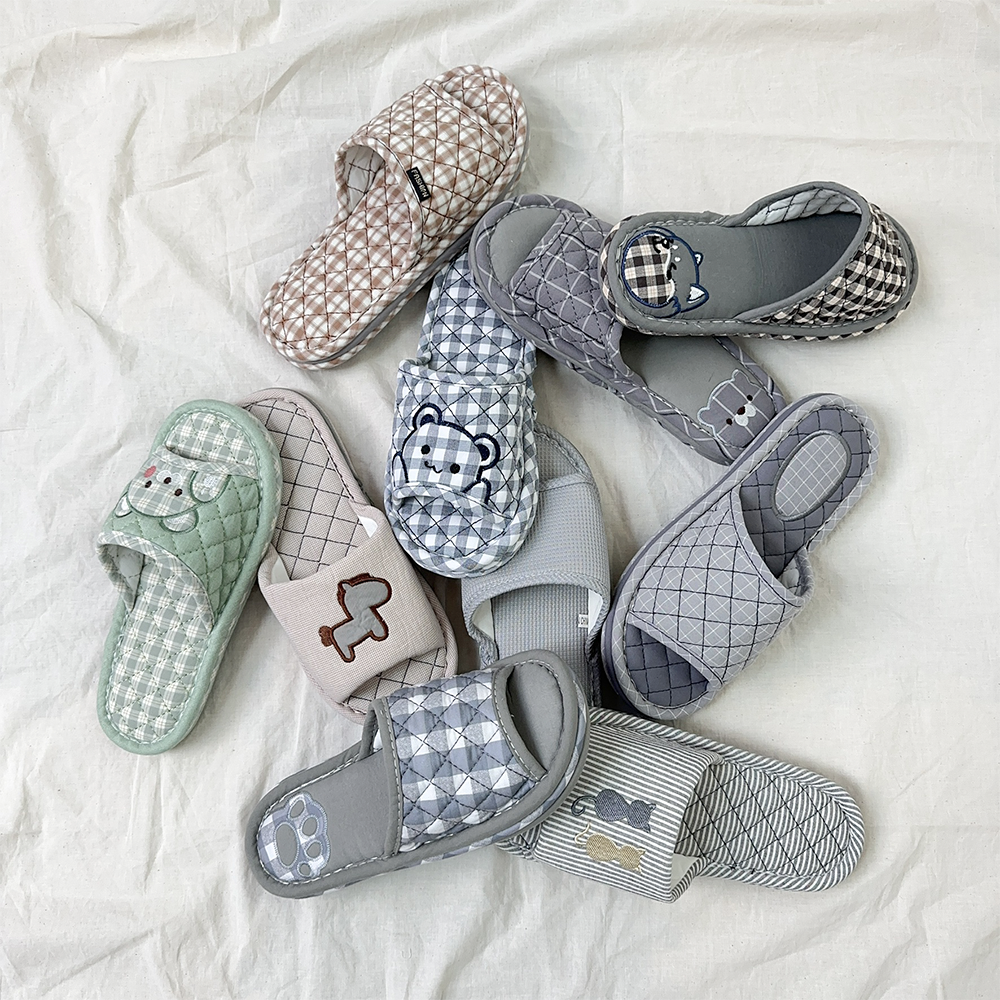 거실 실내화 층간소음 실내 면 슬리퍼 실내용 3중 쿠션 거실화